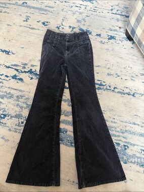 We The Free Charcoal Black High-Waist Corduroy Pants